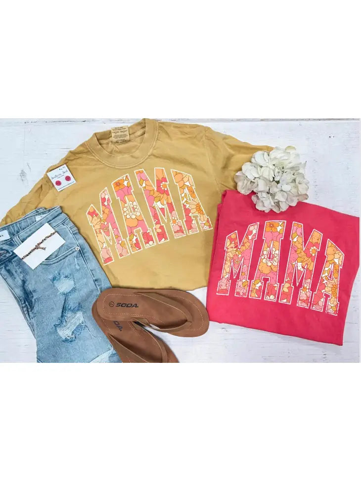 Mama Floral Short Sleeve Tee (Preorder)