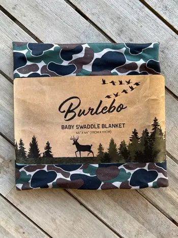 BURLEBO Throwback Camo Baby Swaddle (Limited Quantity)